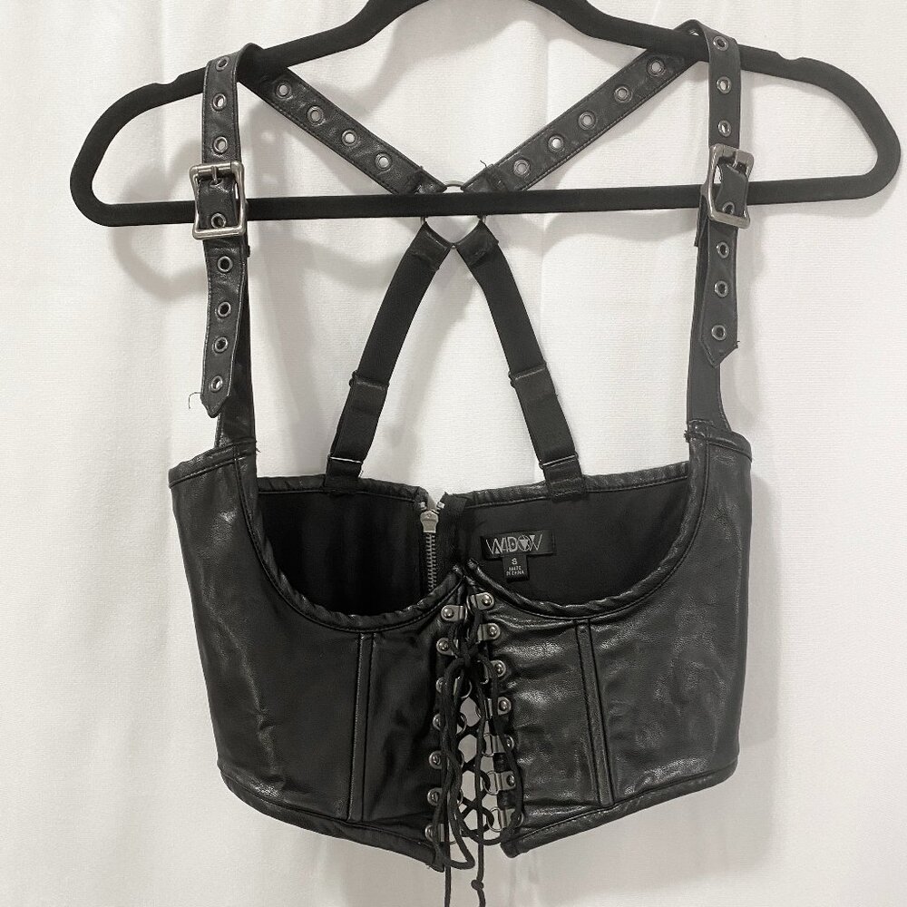 Dolls Kill Widow goth under bust harness / corset / belt size small
